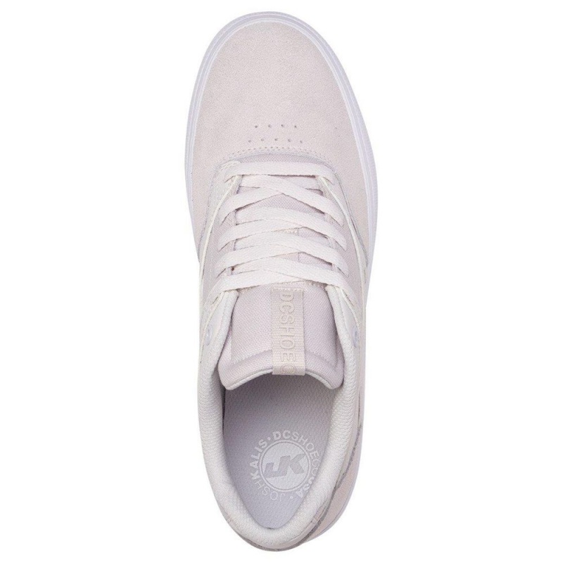 DC Shoes Kalis Vulc Leren Schoenen Heren Wit | EOI29T-769