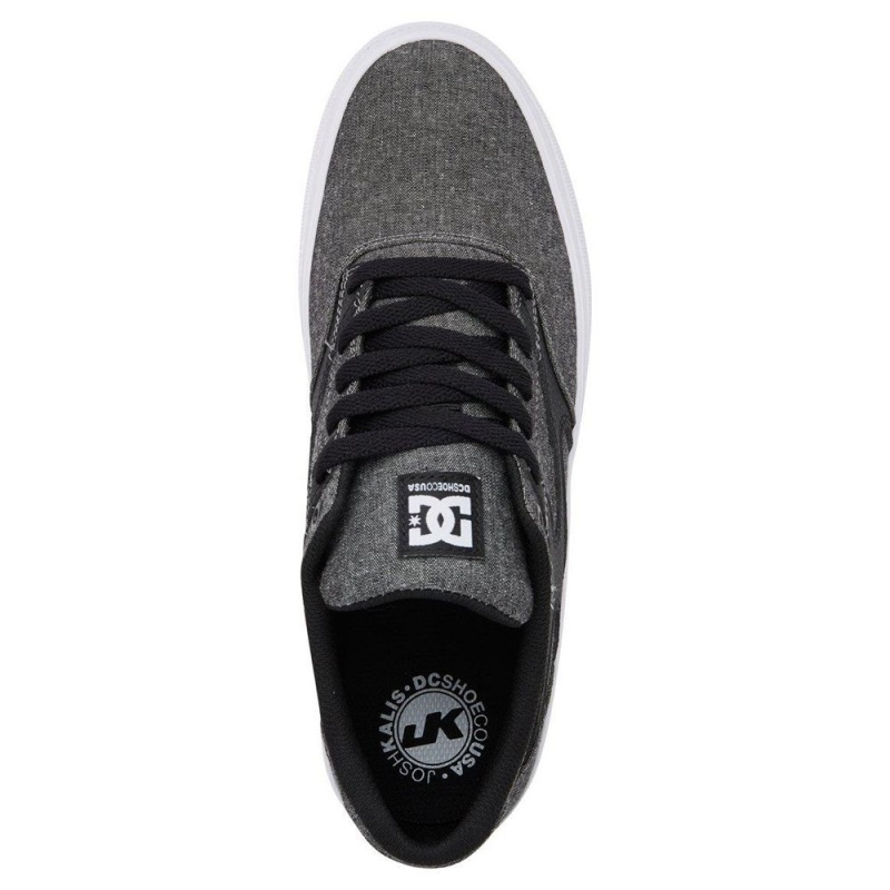 DC Shoes Kalis Vulc Leren Schoenen Heren Grijs Zwart | QUT85C-413