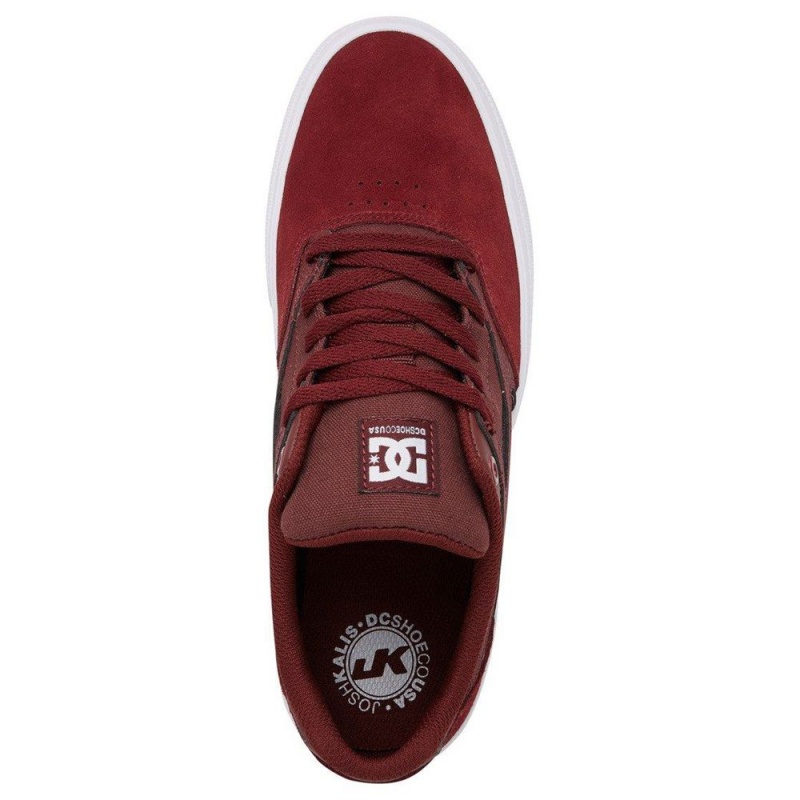 DC Shoes Kalis Vulc Leren Schoenen Heren Rood | BSB56E-532