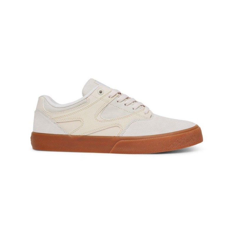 DC Shoes Kalis Vulc Leren Schoenen Heren Grijs | LBW60Q-144