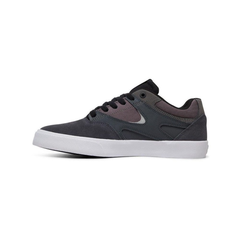 DC Shoes Kalis Vulc Leren Schoenen Heren Donkerblauw Grijs | XAS25L-342