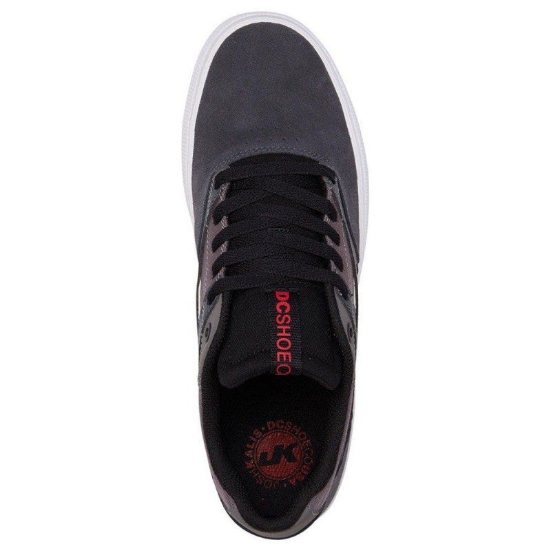 DC Shoes Kalis Vulc Leren Schoenen Heren Donkerblauw Grijs | XAS25L-342