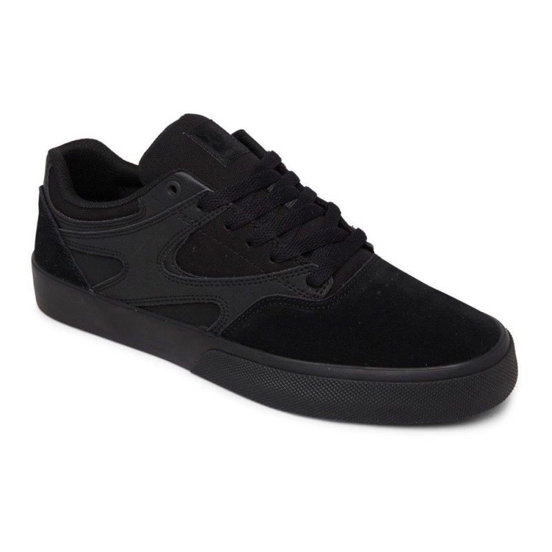 DC Shoes Kalis Vulc Leren Schoenen Heren Zwart | WAT05M-436