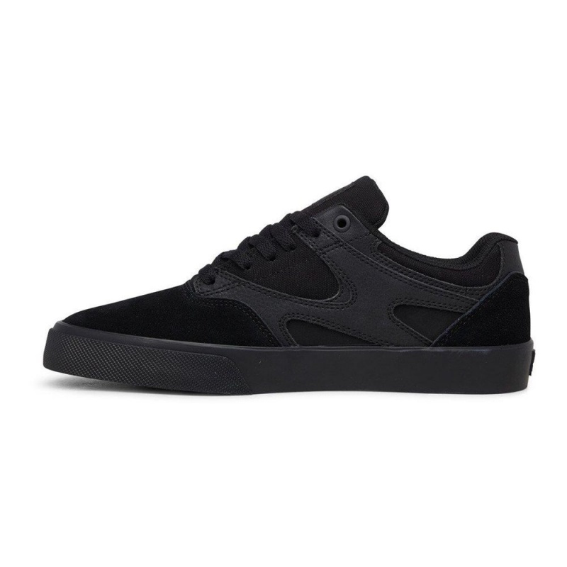 DC Shoes Kalis Vulc Leren Schoenen Heren Zwart | WAT05M-436