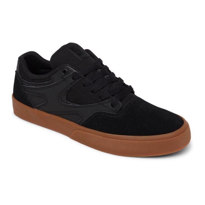 DC Shoes Kalis Vulc Leren Schoenen Heren Zwart Bruin | WFY71D-539