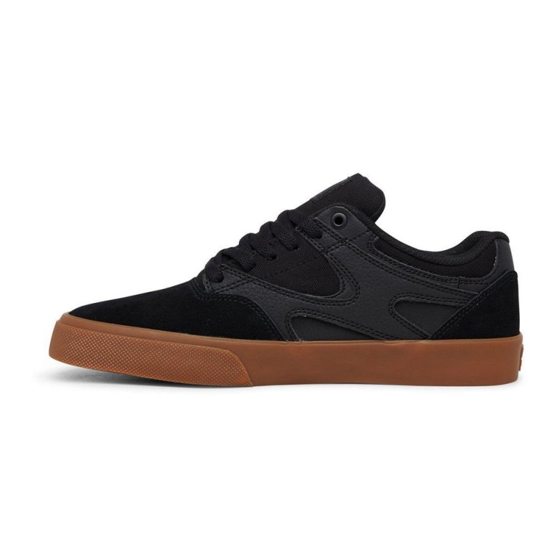 DC Shoes Kalis Vulc Leren Schoenen Heren Zwart Bruin | WFY71D-539