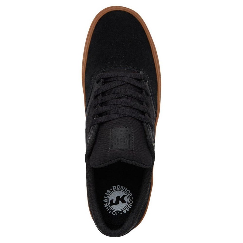 DC Shoes Kalis Vulc Leren Schoenen Heren Zwart Bruin | WFY71D-539