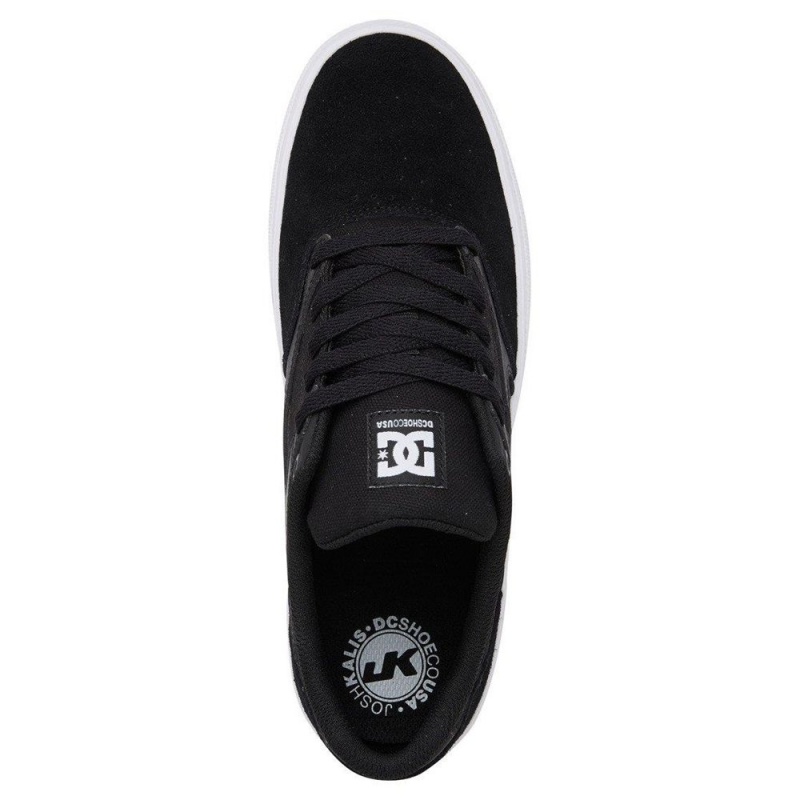 DC Shoes Kalis Vulc Leren Schoenen Heren Zwart Wit | RNO06J-919