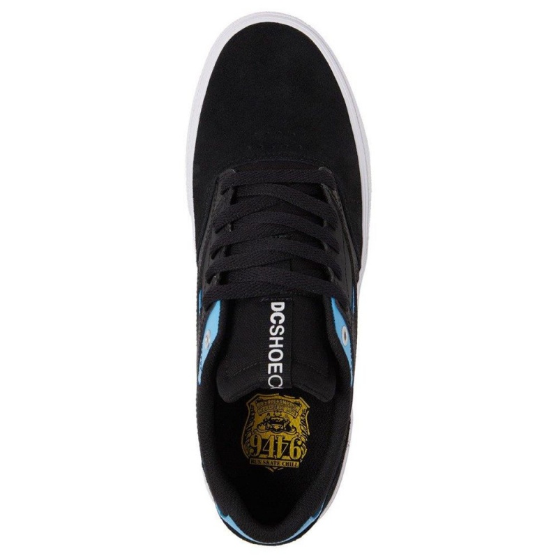 DC Shoes Kalis Vulc S Suede Schoenen Heren Zwart Blauw | KHW88A-140