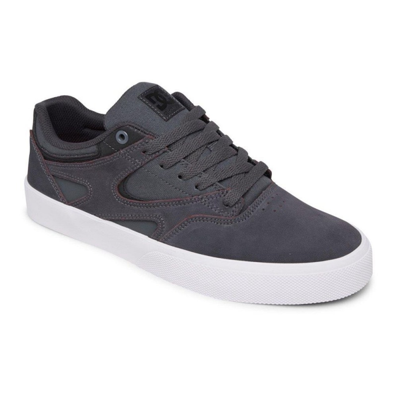 DC Shoes Kalis Vulc S Suede Schoenen Heren Grijs Zwart | UCI50U-243