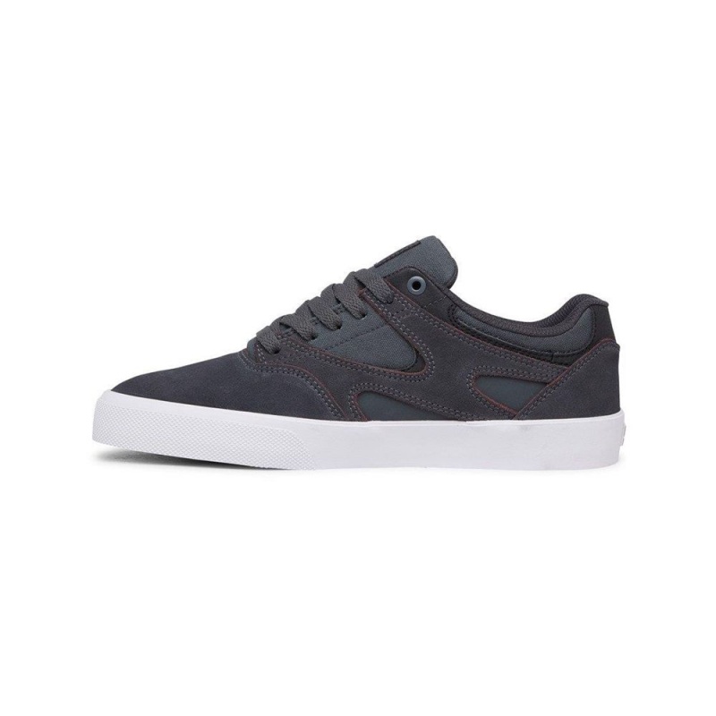 DC Shoes Kalis Vulc S Suede Schoenen Heren Grijs Zwart | UCI50U-243