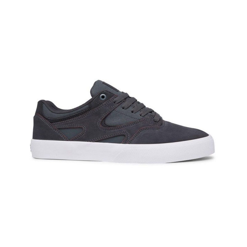 DC Shoes Kalis Vulc S Suede Schoenen Heren Grijs Zwart | UCI50U-243