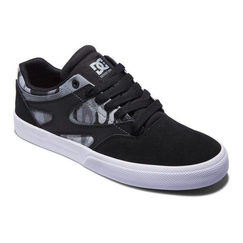 DC Shoes Kalis Vulc S Suede Schoenen Heren Zwart Camo | TSJ18X-361