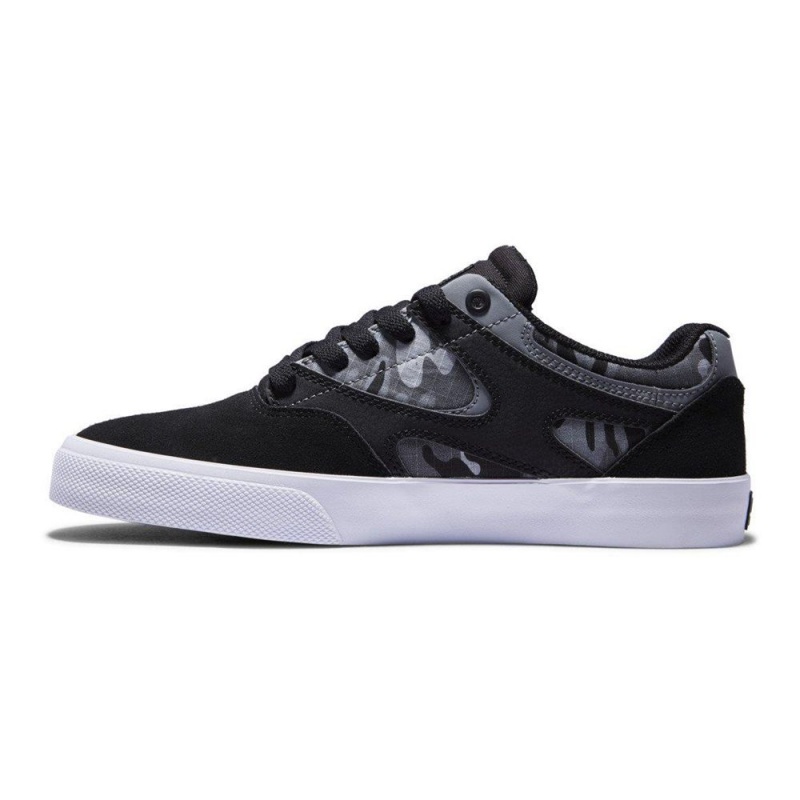 DC Shoes Kalis Vulc S Suede Schoenen Heren Zwart Camo | TSJ18X-361