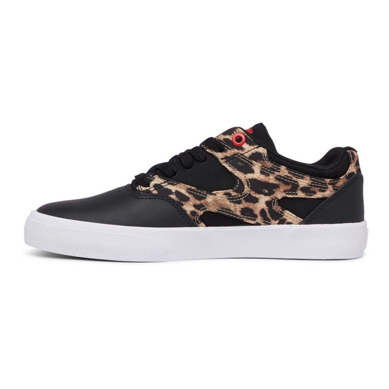 DC Shoes Kalis Vulc Schoenen Dames Zwart Leopard | FCH92Y-256