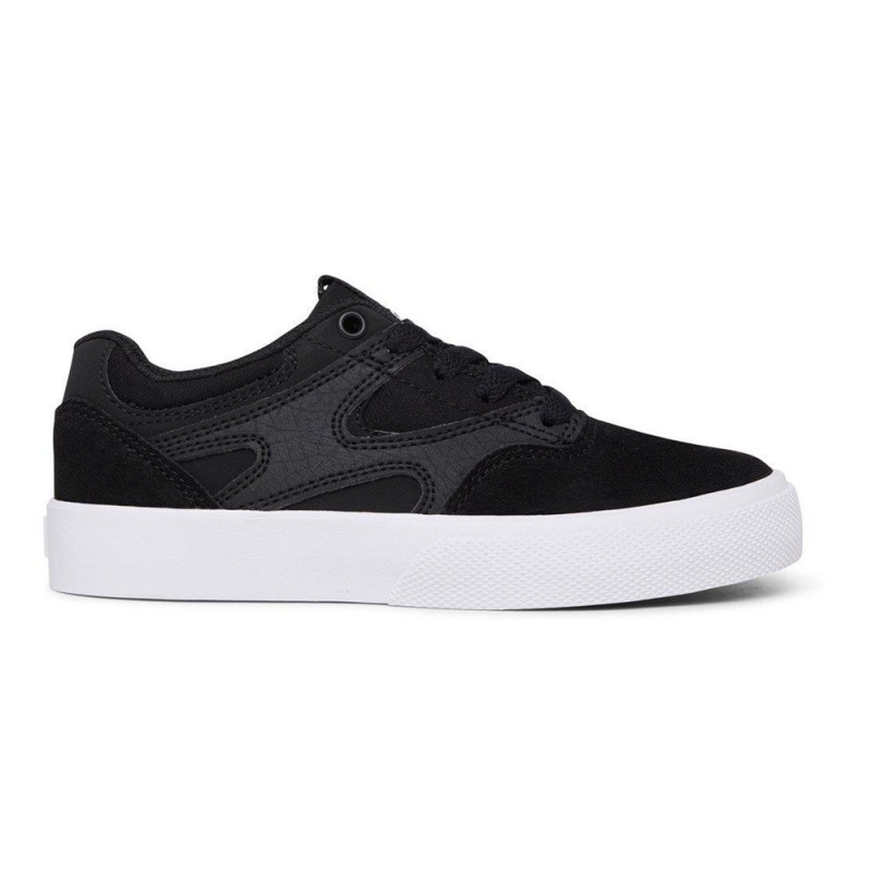 DC Shoes Kalis Vulc Schoenen Kinderen Zwart Wit | BWF43D-712