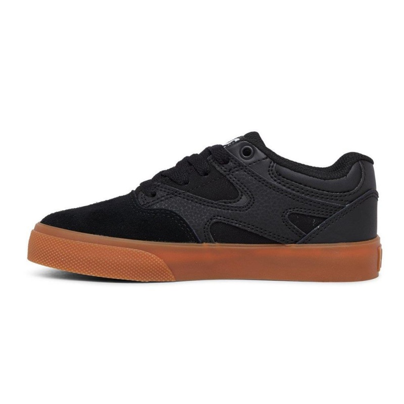 DC Shoes Kalis Vulc Schoenen Kinderen Zwart Bruin | EVT56M-353