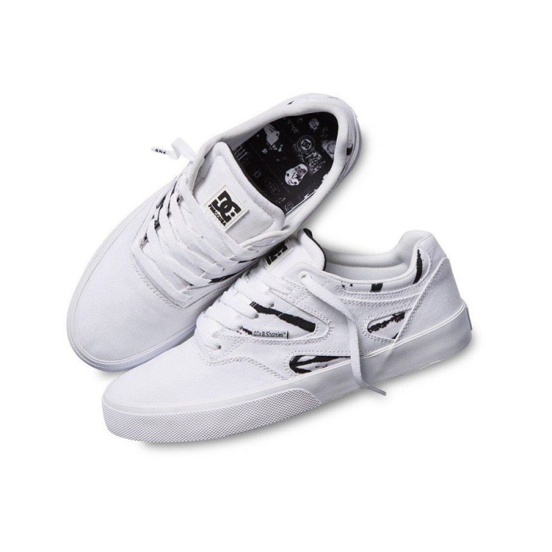 DC Shoes Kalis Vulc X FNS Schoenen Heren Wit Zwart | AOO69V-038