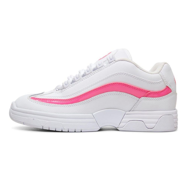 DC Shoes Legacy Lite Leren Schoenen Dames Wit Roze | MUA87S-090