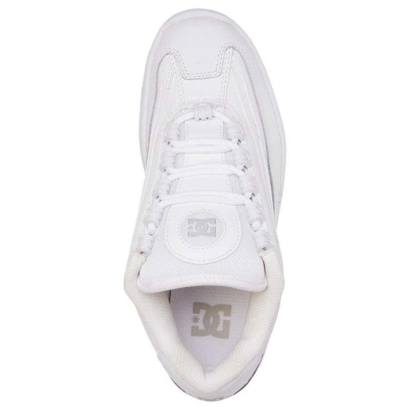 DC Shoes Legacy Lite Leren Schoenen Dames Wit Zilver | MDZ29R-923