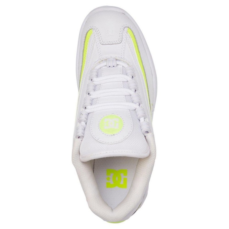 DC Shoes Legacy Lite Leren Schoenen Dames Wit Geel | WFU06S-854