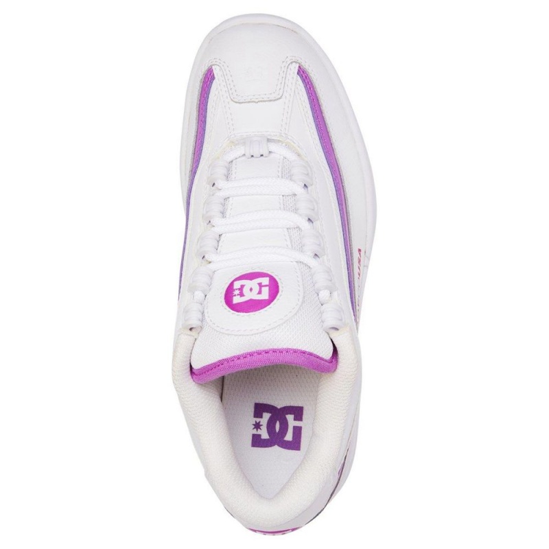 DC Shoes Legacy Lite Leren Schoenen Dames Wit Paars | BLJ81L-611