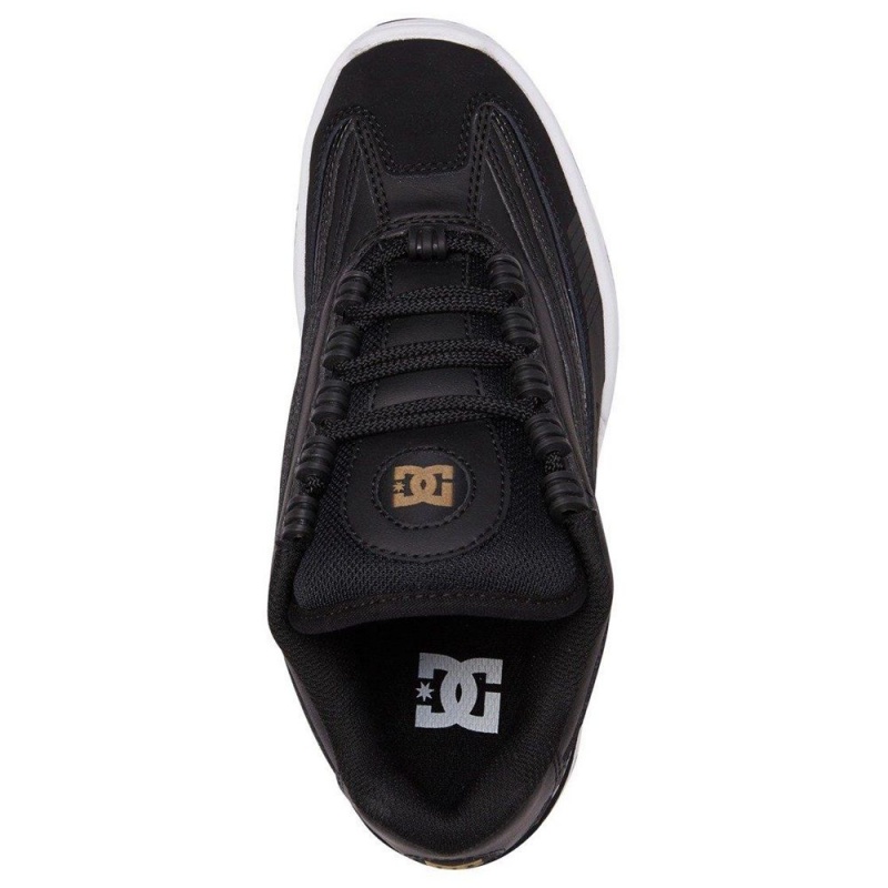 DC Shoes Legacy Lite Leren Schoenen Dames Zwart Goud | FXD30S-448