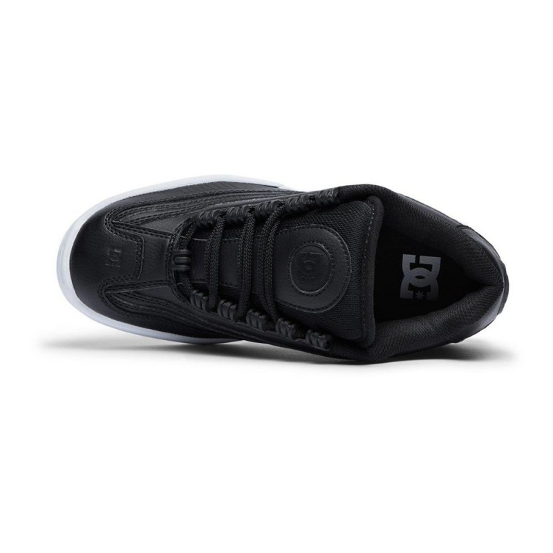 DC Shoes Legacy Lite Leren Schoenen Dames Zwart Wit | LVK81N-504