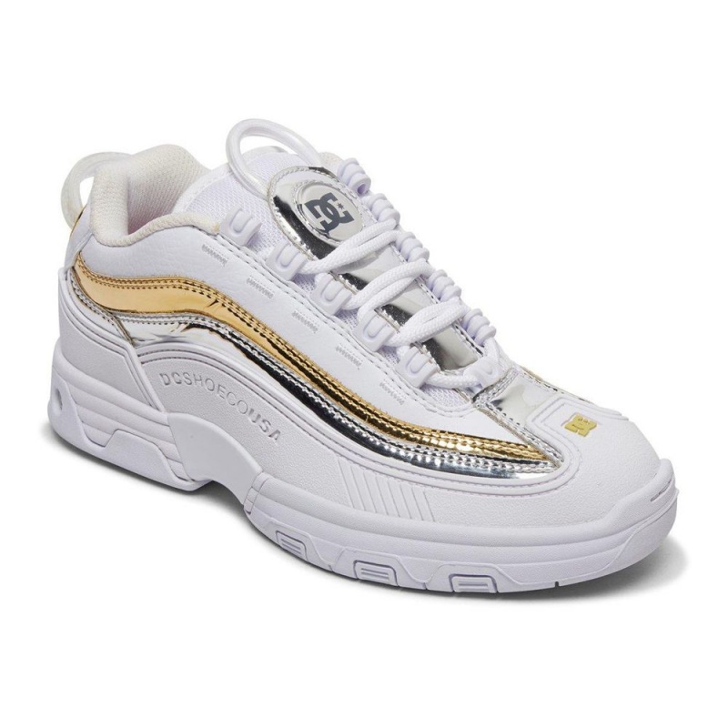 DC Shoes Legacy OG Schoenen Dames Wit Goud | KWO22R-228