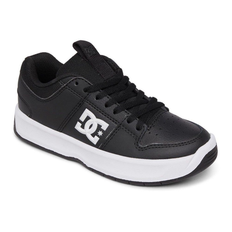 DC Shoes Lynx Zero Leren Schoenen Kinderen Zwart Wit | QKY93K-109