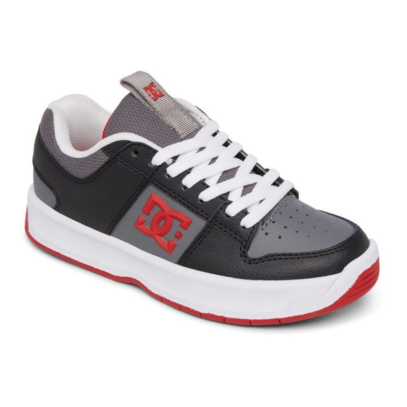 DC Shoes Lynx Zero Leren Schoenen Kinderen Grijs Zwart | PGH41O-916