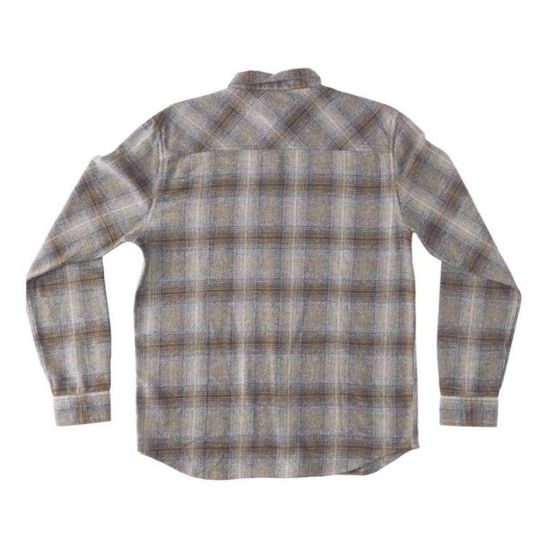 DC Shoes Marshal Flannel Long Sleeve Overhemd Heren Groen Grijs | YUT23E-073