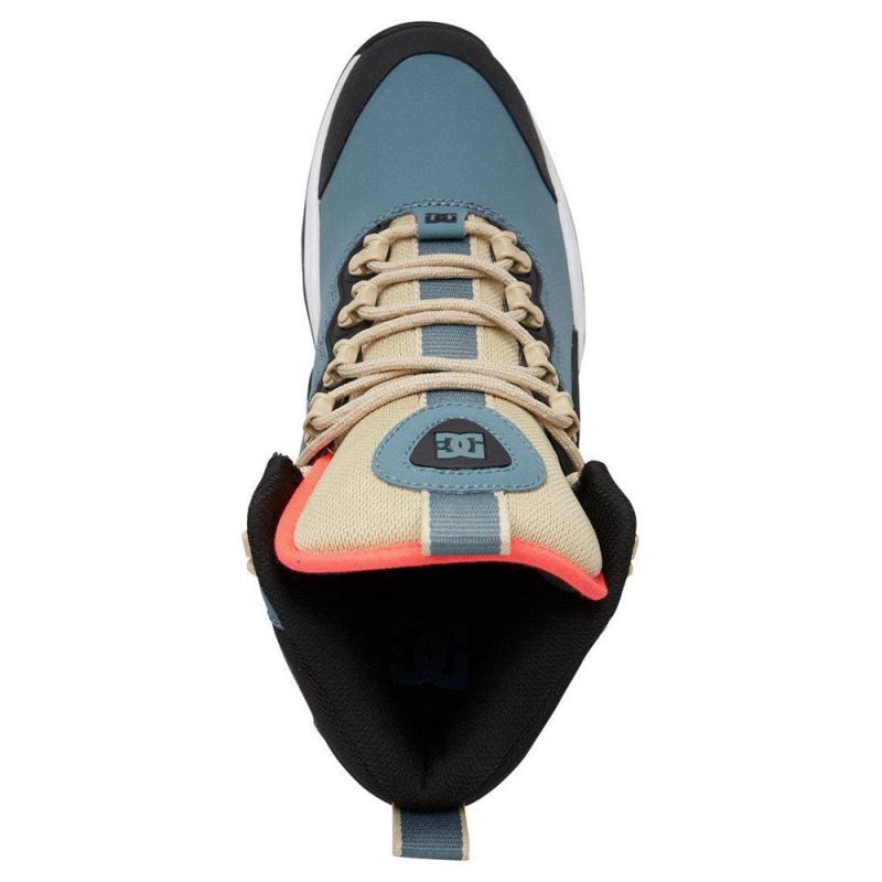 DC Shoes Navigator Leren Kanten Laarzen Heren Blauw Khaki | GQC02T-771