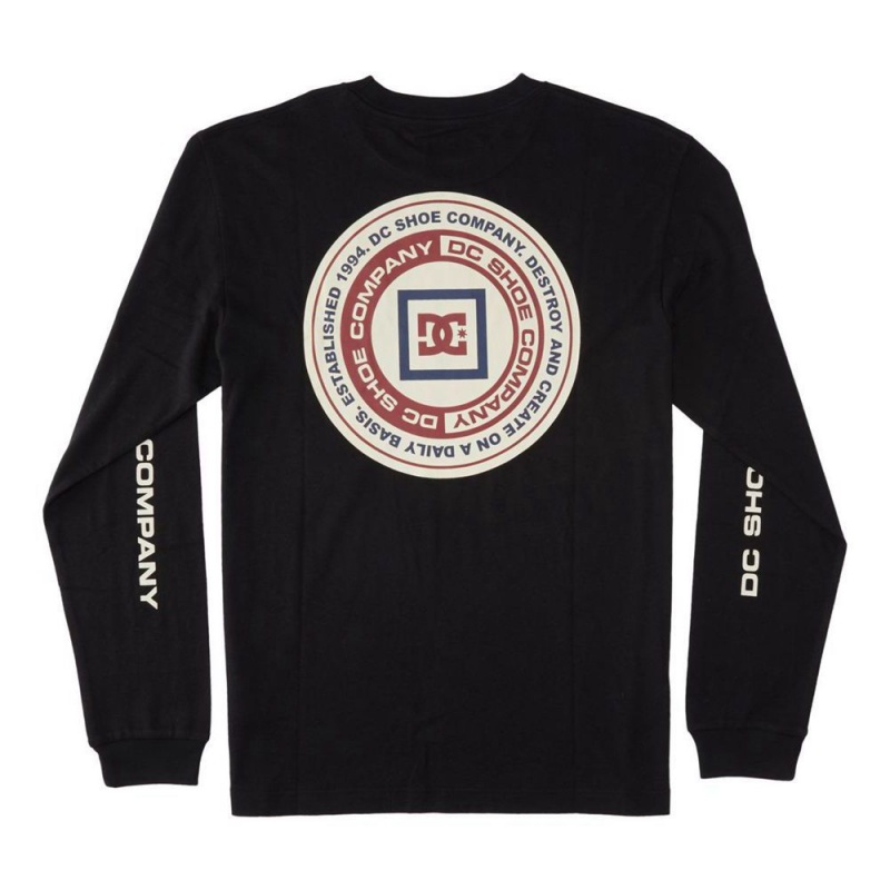 DC Shoes Old Head Long Sleeve T-Shirt Heren Zwart | CSH52F-839