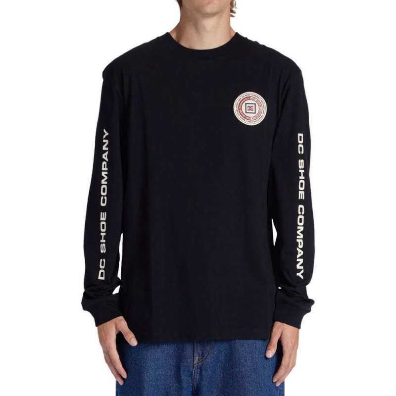 DC Shoes Old Head Long Sleeve T-Shirt Heren Zwart | CSH52F-839