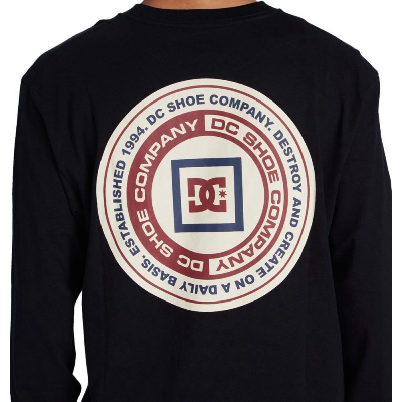 DC Shoes Old Head Long Sleeve T-Shirt Heren Zwart | CSH52F-839