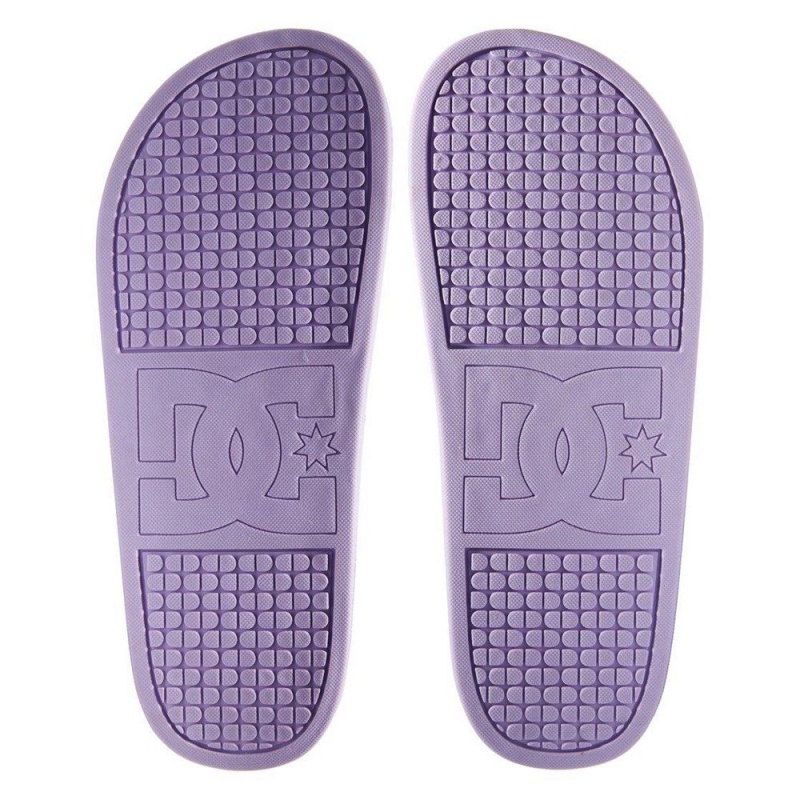 DC Shoes Platform Badeslippers Dames Paars Wit | KMH07W-130