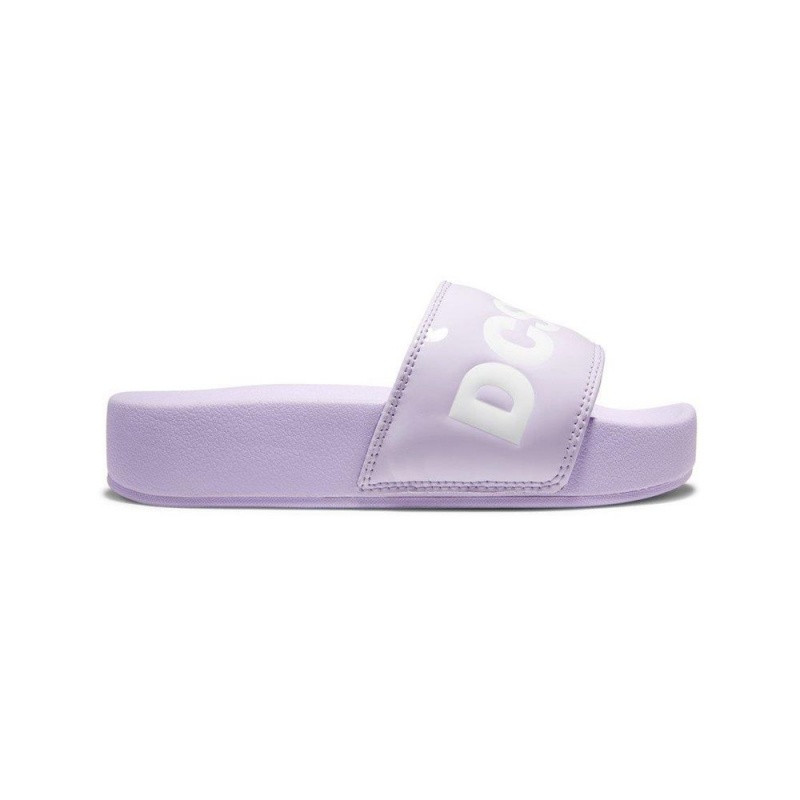 DC Shoes Platform Badeslippers Dames Paars Wit | KMH07W-130