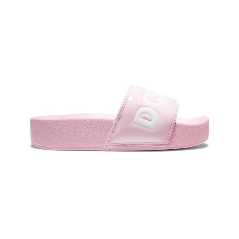 DC Shoes Platform Badeslippers Dames Roze Wit | EFW06F-383