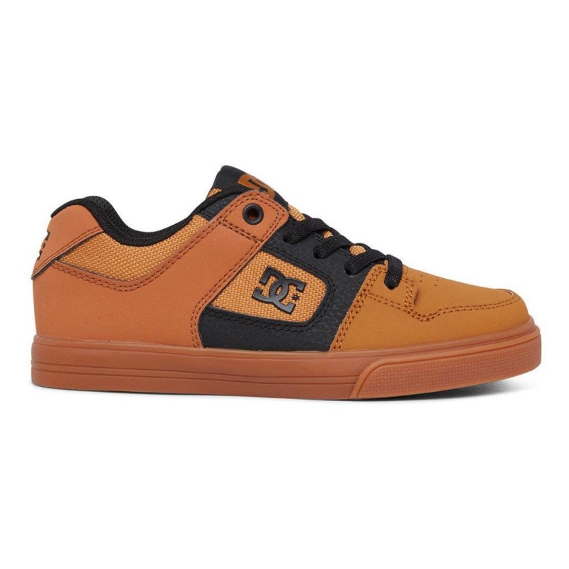 DC Shoes Pure Elastic Schoenen Kinderen Bruin Zwart | EKY49F-503