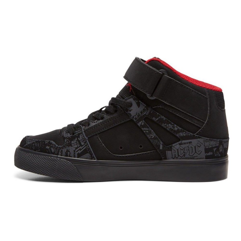 DC Shoes Pure Hi AC/DC Schoenen Kinderen Zwart Rood | OYC14U-960