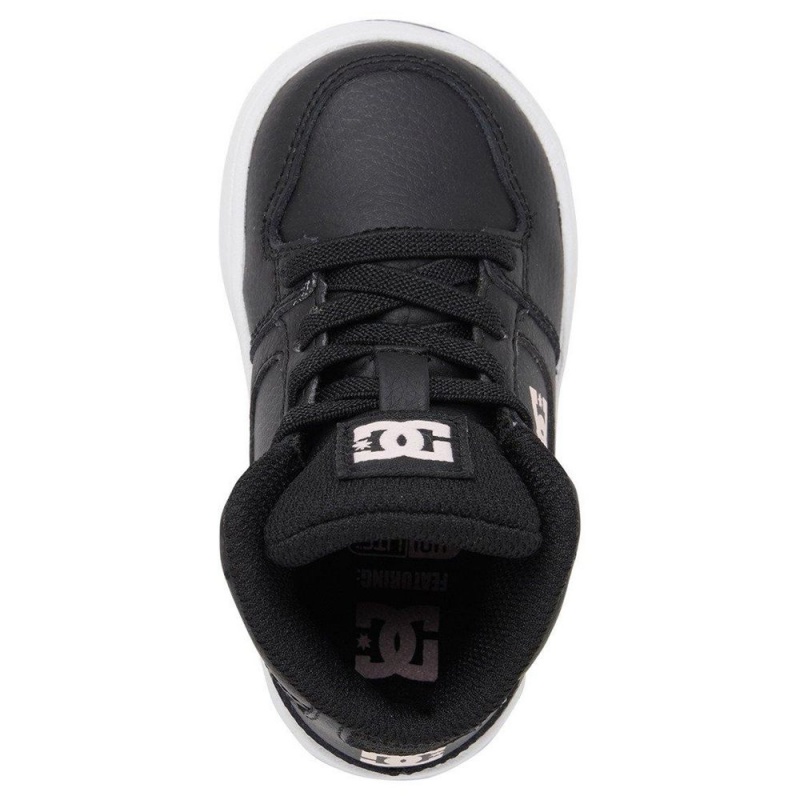 DC Shoes Pure Hi Leren High-Top Schoenen Kinderen Zwart Roze | RXV63Z-731