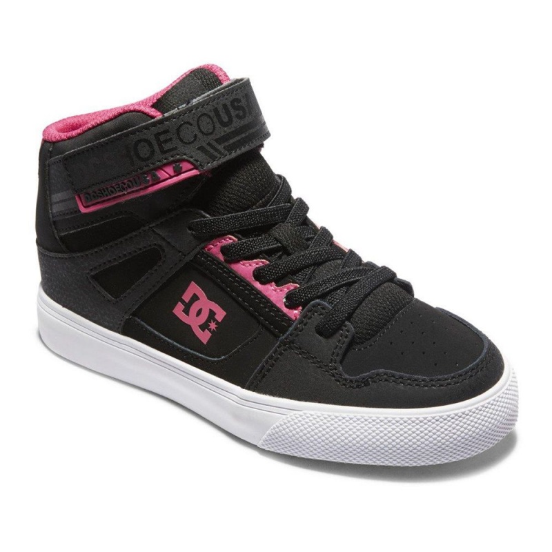 DC Shoes Pure High EV High-Top Schoenen Kinderen Zwart Roze | TGC52F-666