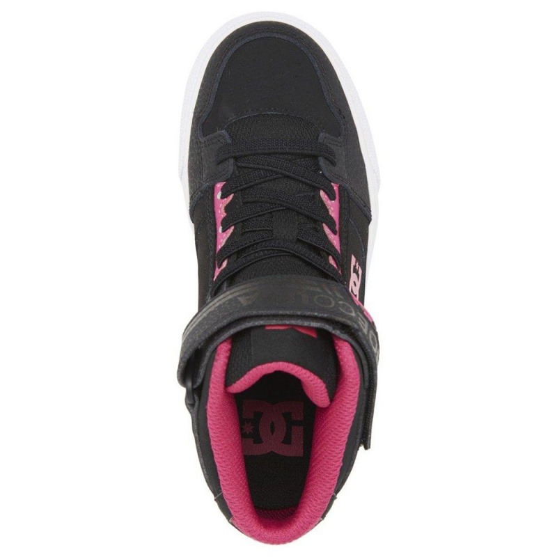 DC Shoes Pure High EV High-Top Schoenen Kinderen Zwart Roze | TGC52F-666