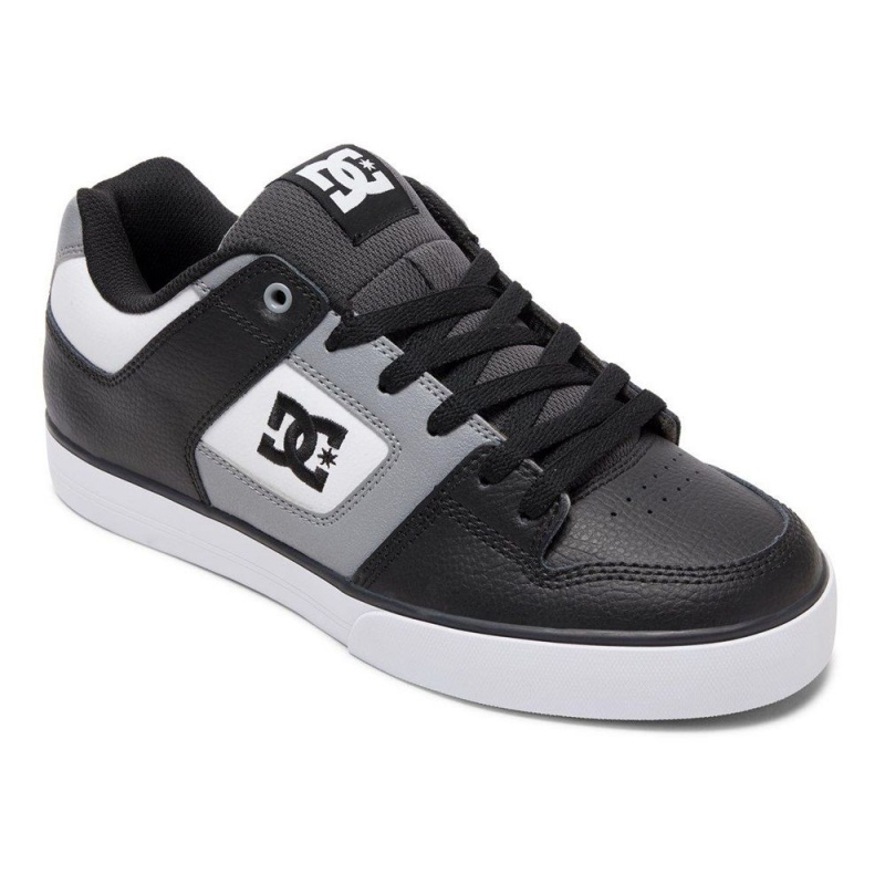 DC Shoes Pure Leren Schoenen Heren Grijs Zwart | HBT01Q-599