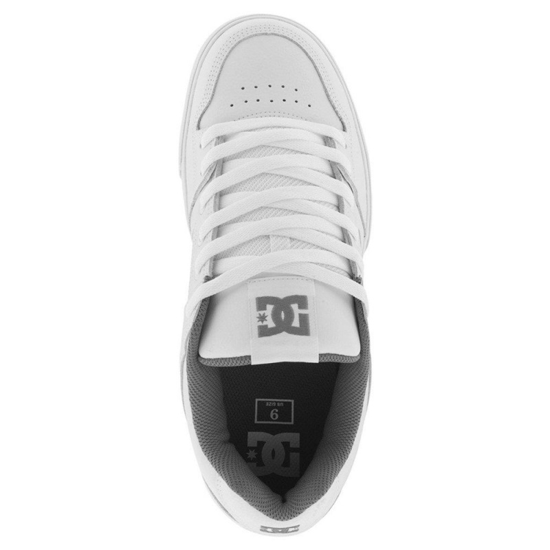 DC Shoes Pure Leren Schoenen Heren Wit Grijs | WWD67L-538