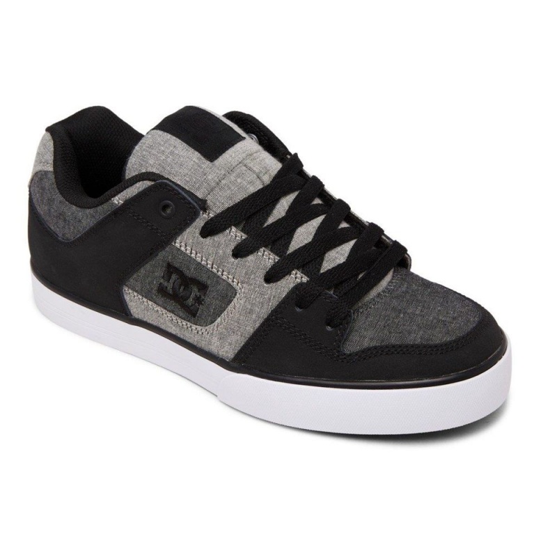 DC Shoes Pure Leren Schoenen Heren Zwart Grijs | RDF10P-943