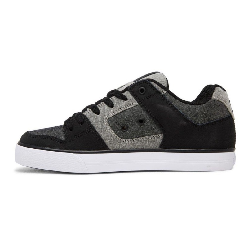 DC Shoes Pure Leren Schoenen Heren Zwart Grijs | RDF10P-943