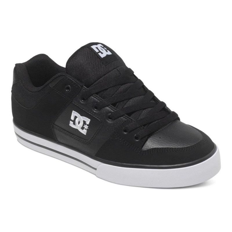 DC Shoes Pure Leren Schoenen Heren Zwart Wit | SUG51P-237