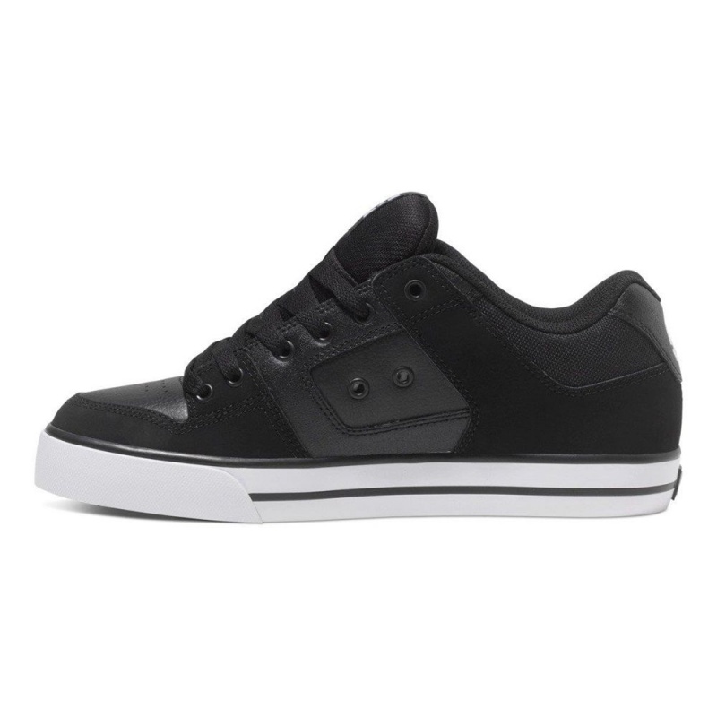 DC Shoes Pure Leren Schoenen Heren Zwart Wit | SUG51P-237